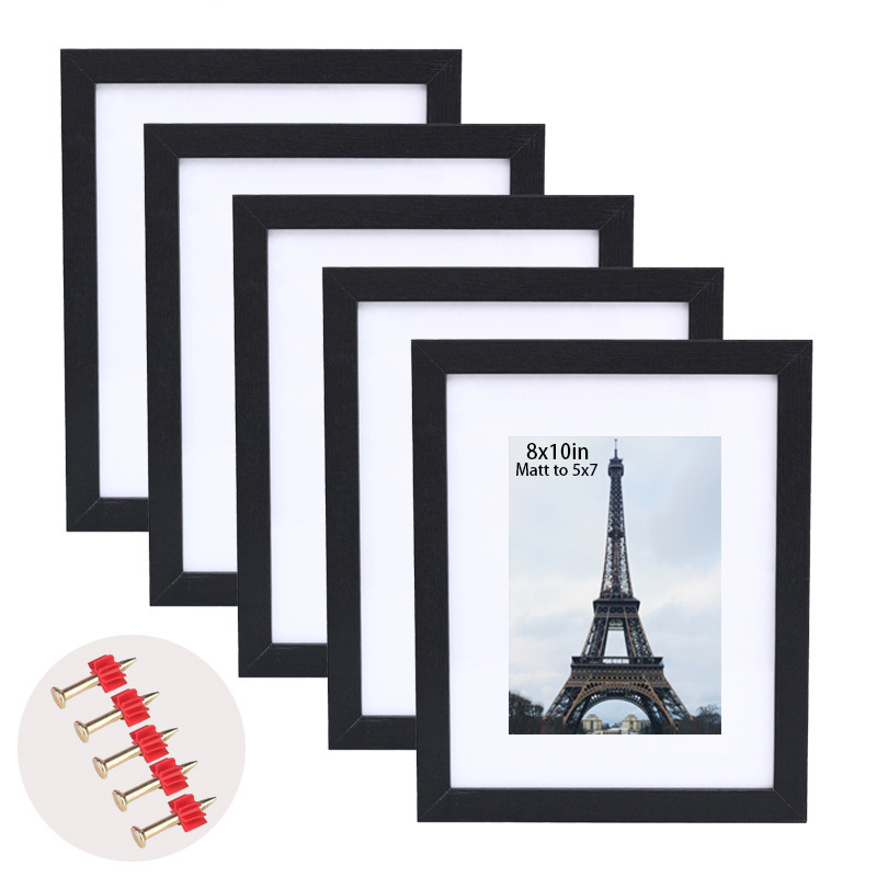 Cross-border Hot Wooden Photo Frame suit Multicolor poster frame 11x 14 inch A3A4 Creative DIY Couple Memorial Photo Frame