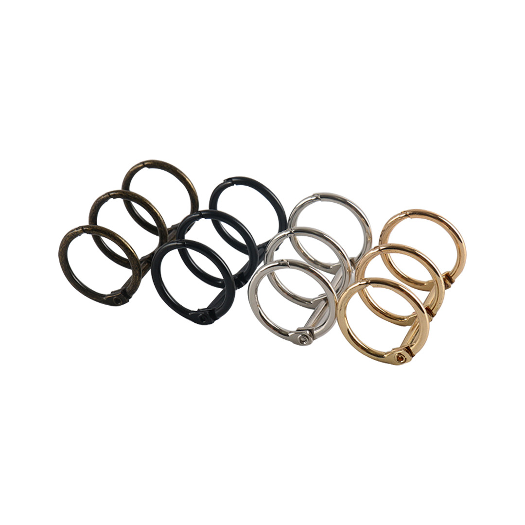 Metal hand account accessories DIY easy to remove 3-hole ring desktop table calendar ring three-hole ring cross-border hot sale