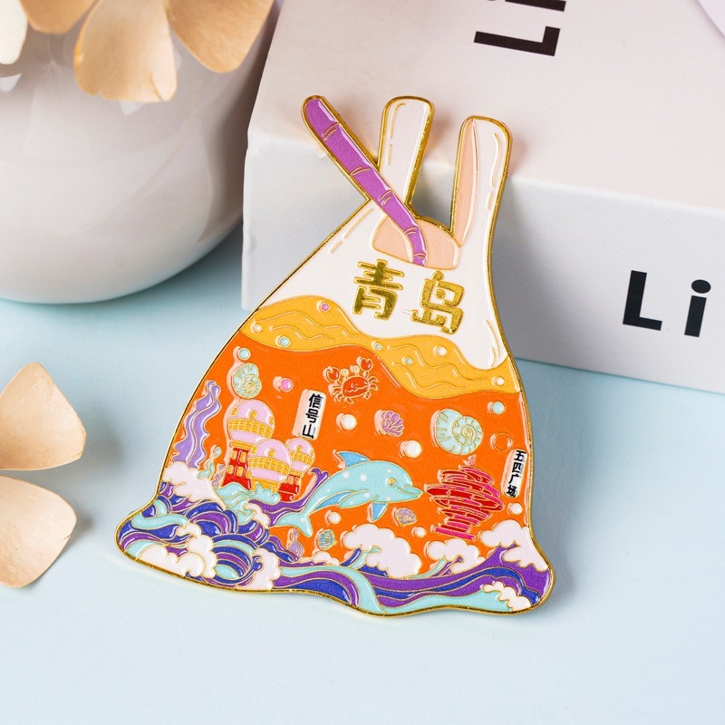 山东金属磁吸冰箱贴现货淄博烧烤网红打卡景区文创纪念品冰箱贴|undefined