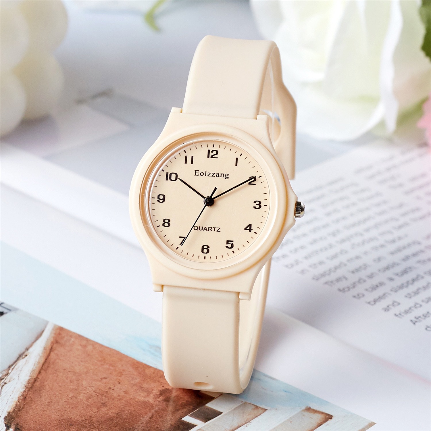Simple Silicone Watch for Women, Ins-Style, High Appearance Value, Suitable for Middle and Primary School Students to Check the Time during Exams and Classes, Quartz Watch Wholesale