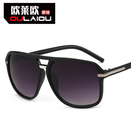 961 Glasses Sunglasses Retro European and American Large Square Frame Sunglasses Unisex Double Bridge Sunglasses