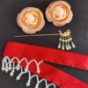 Pearl hair band + Z48 gold single + Lu Lian champagne big two
