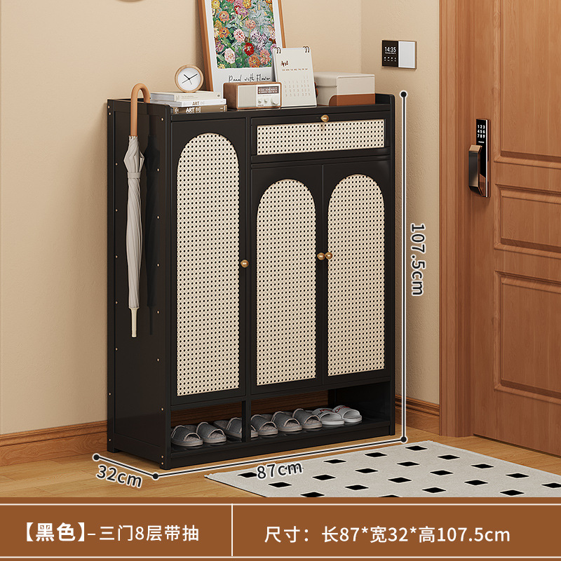 검정색 3도어 8단 서랍