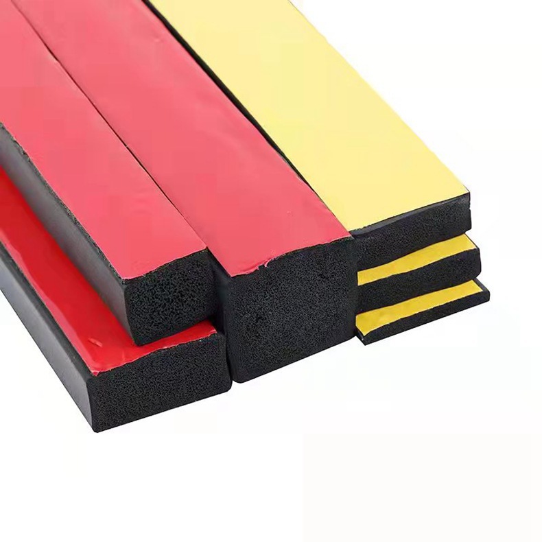 三元乙丙方型发泡海绵橡胶条阻燃密封条EPDM黑色自粘平板密封条