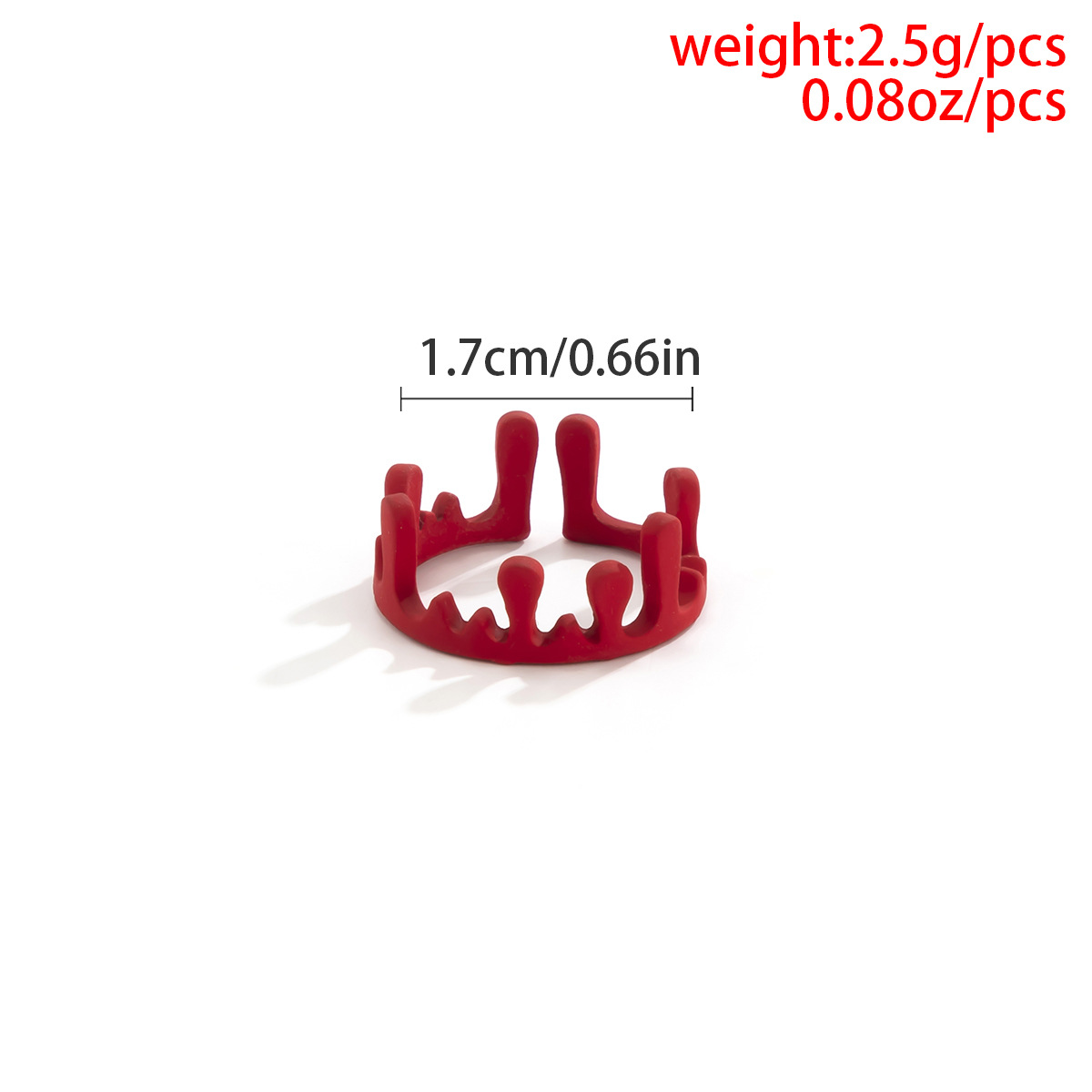 Ornament Simple Blood Drop Cold Wind Europe And America Cross Border Bracelet Sweet Cool Acrylic Index Finger Ring Blood Mark Ring display picture 2