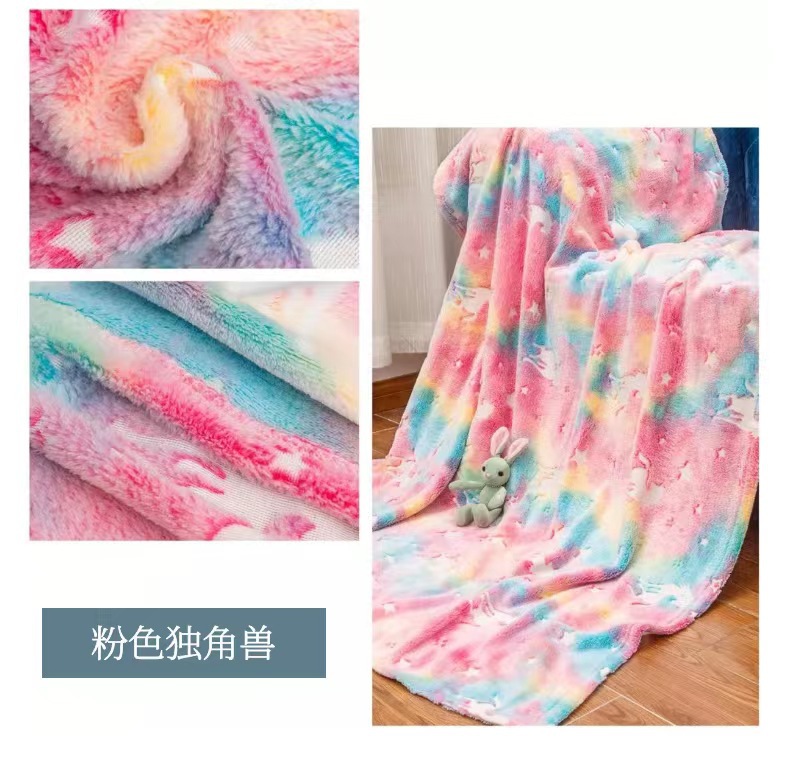 Transfronteriza nueva manta fluorescente de franela de doble cara sofá manta de TV manta hogar manta luminosa al por mayor