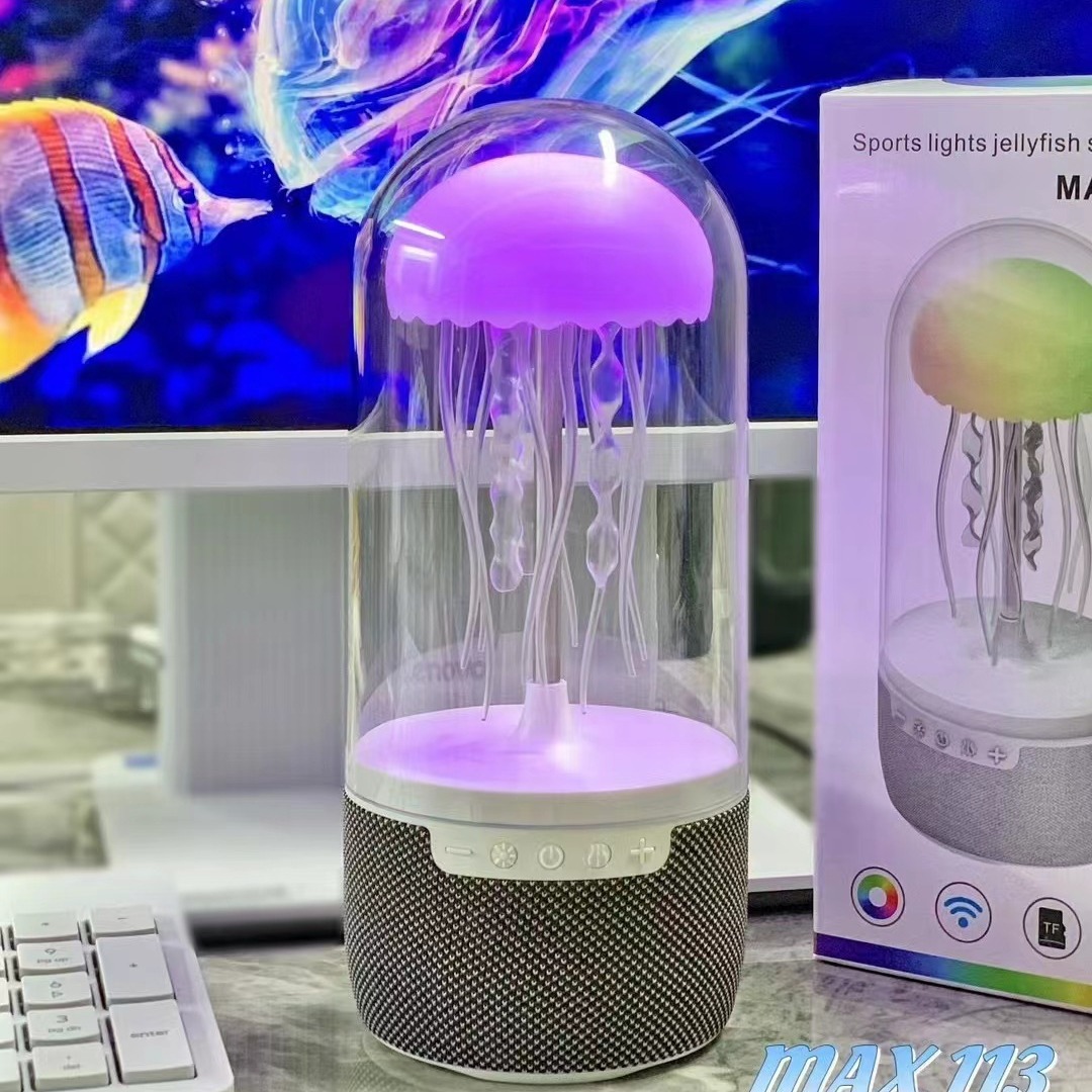 Nuevos productos transfronterizos MAX113 medusas Bluetooth sonido con sonido y movimiento Bluetooth altavoces de ritmo de escritorio luz de atmósfera doméstica
