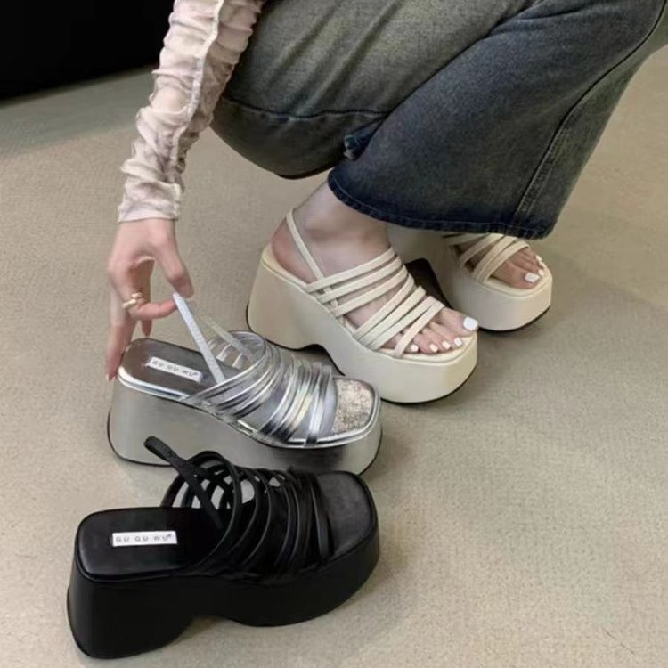 fashionable breathable casual sandals platform wedge heel