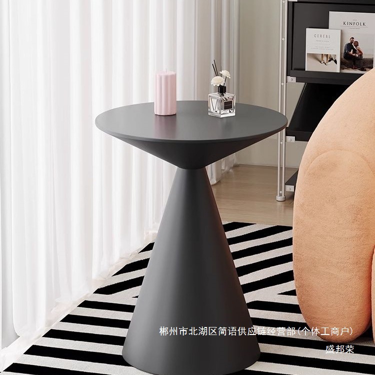 Fábrica directa de fábrica de crema de hierro forjado mesa de té sala de estar pequeña combinación de mesa de té simple mesa de té redonda image 3