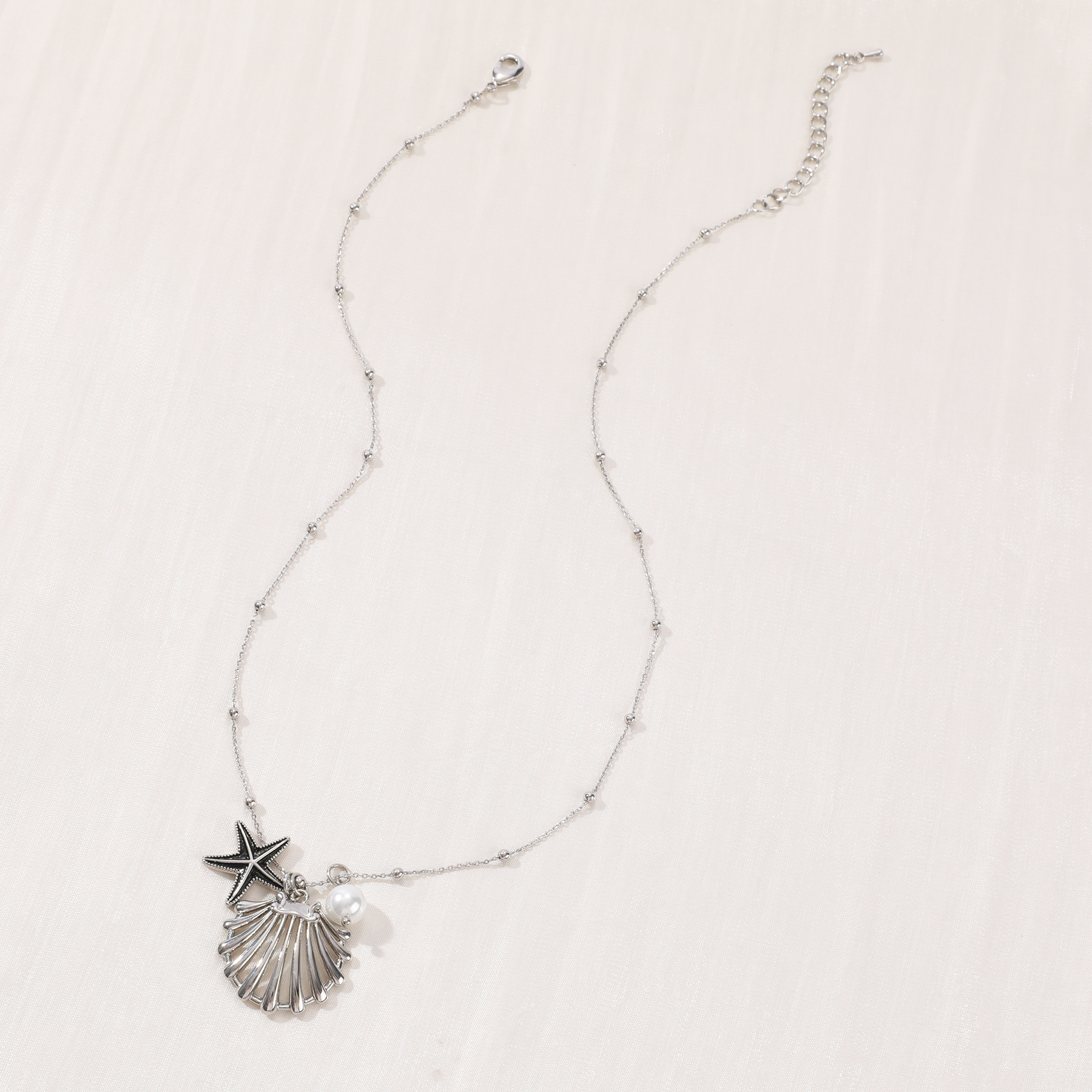 Starfish Shell Beach Copper Pendant Necklace Plating Lobster Trigger Clasp Closure display picture 5