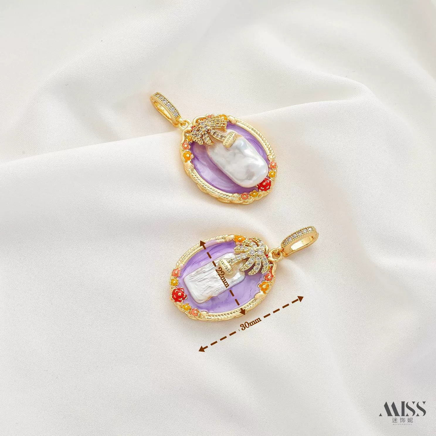 Мод pendant из органического жемчуга, свитер, аксессуар, ручная роспись, цветочная, китайский стиль, стиль высокого качества