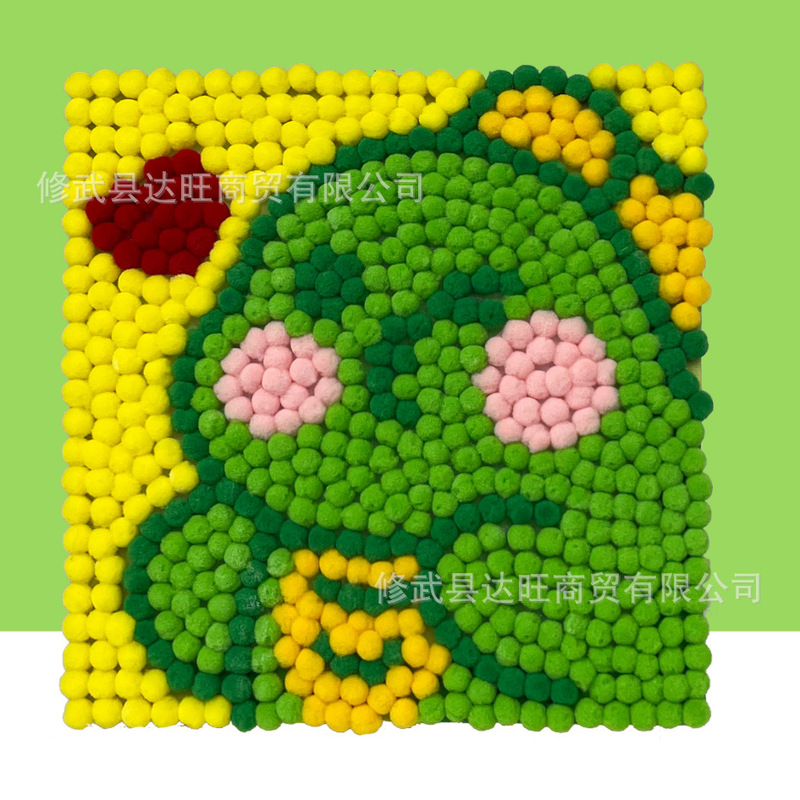 毛玉画diy材料包創意手貼りアート画デジタル油絵子供玩具出店卸売り|undefined