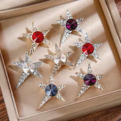 批發五角星西裝個性胸針高檔輕奢百搭胸章高級感奢華胸花毛衣配飾