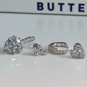 Изысканные серьги с цирконом, инкрустировано бриллиантами