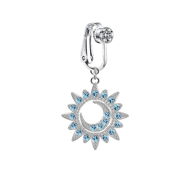 Dazzling Butterfly Belly Button Ring Non Piercing Clip On_voghion.com
