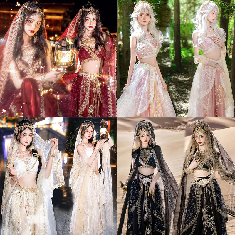 Xishuangbanna online red travel photo Western region clothing exotic clothing Dunhuang flying sky Hanfu Loulan women's clothing