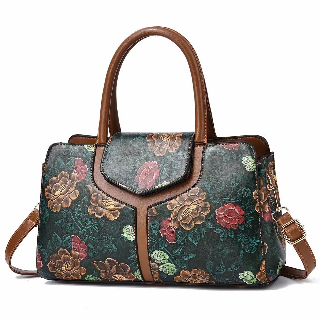 Femmes Grande Faux Cuir Bloc De Couleur Style Vintage Carré Fermeture Éclair Sac À Main display picture 6