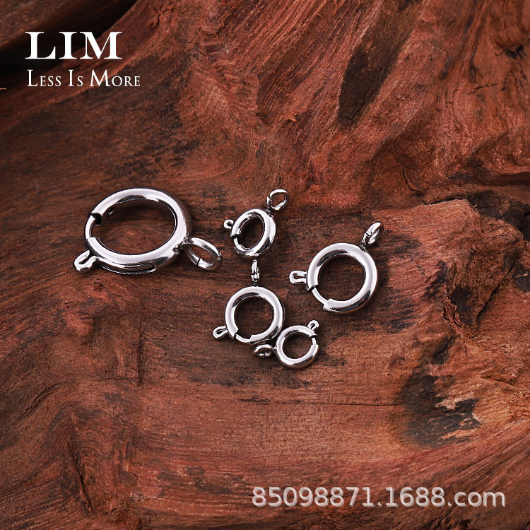 不锈钢弹弓扣 316弹簧扣项链手链水泡扣 diy饰品配件圆型挂扣