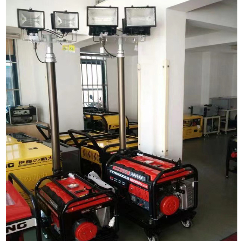 伊藤2KW汽油发电机升降照明灯塔YT2-4DT施工防汛应急