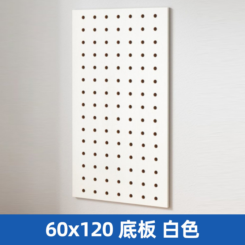 木造の穴の板の壁の物置棚の木製の収納の壁の壁掛けの家の玄関の展示棚の本棚の1字の仕切り板|undefined