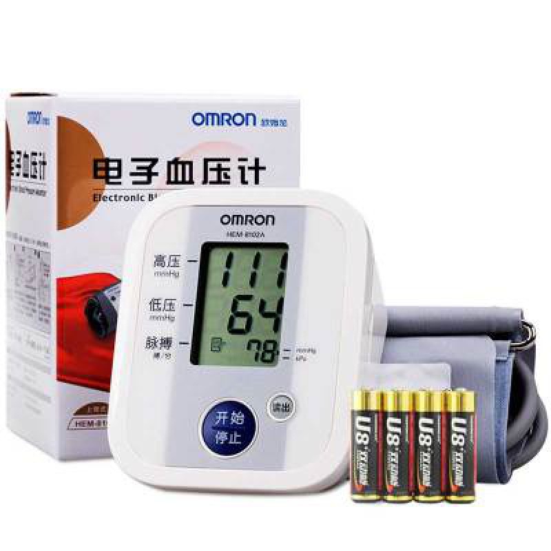 8102K欧姆龙血压计HEM-8102K家用老人上臂式测量智能血压仪器