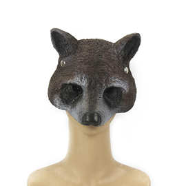 万圣节狸猫面具mardi跨境Halloween面具PU动物面具狂欢服饰道具