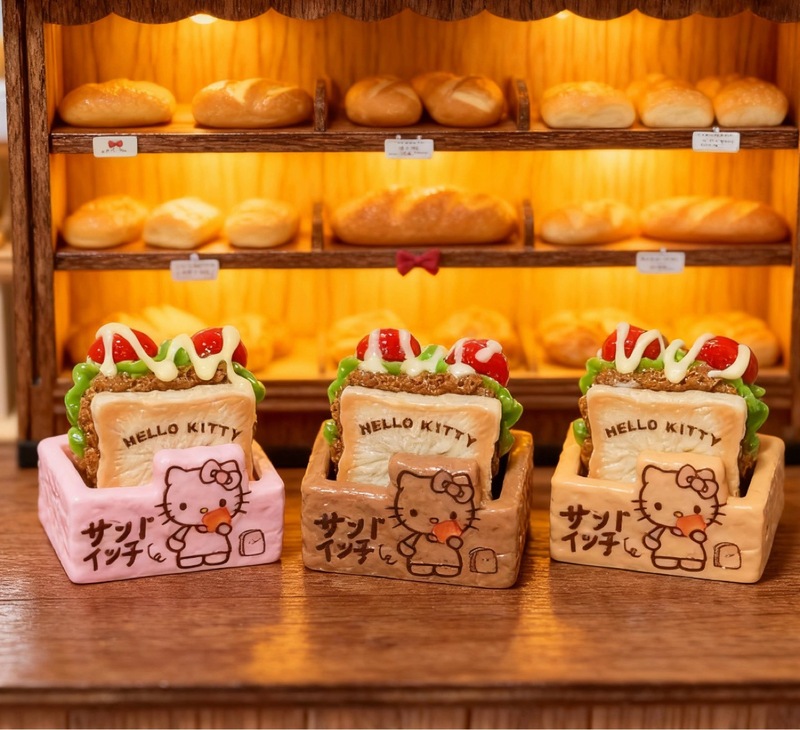Kt吐司三明治diy树脂小饰品/食玩手工摆件卡通食品系列食玩|undefined