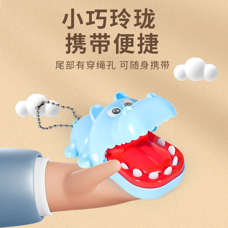 Cocodrilo pequeño muerde juguetes de dedo ballena juegos de extracción de dientes cocodrilo padres e hijos muerde juguetes de hechicería para niños al por mayor