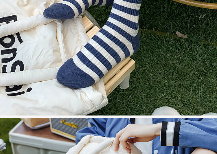 Women's Streetwear Stripe Polyester Polyacrylonitrile Fiber Crew Socks A Pair display picture 9