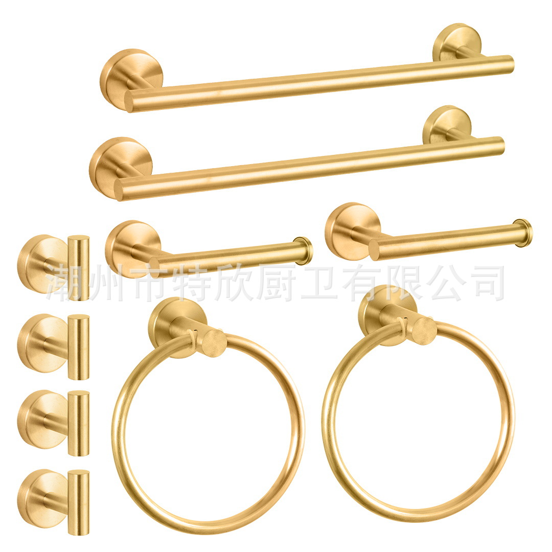 Traje de baño 304 Barra de toalla de acero inoxidable toallero anillo de toalla gancho baño colgante hardware Amazon