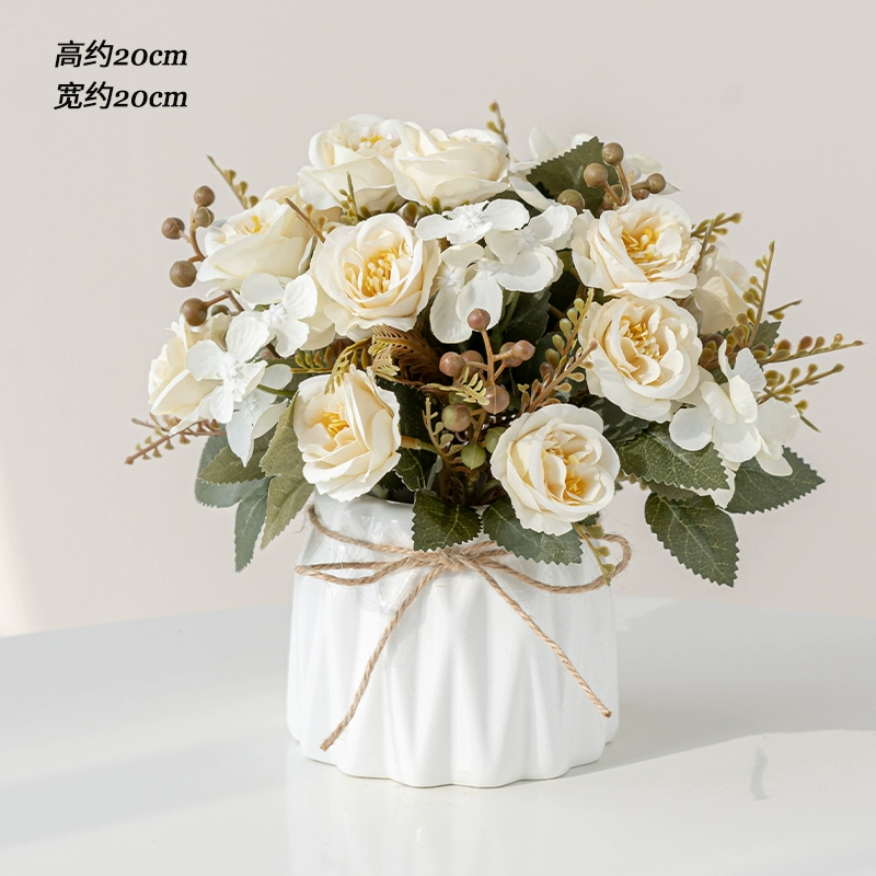 Nordic simulation flower decorative flower decorative flower room fake flowers fake flower plastic flower dining table flower bionic bionic flower bleaching flowers