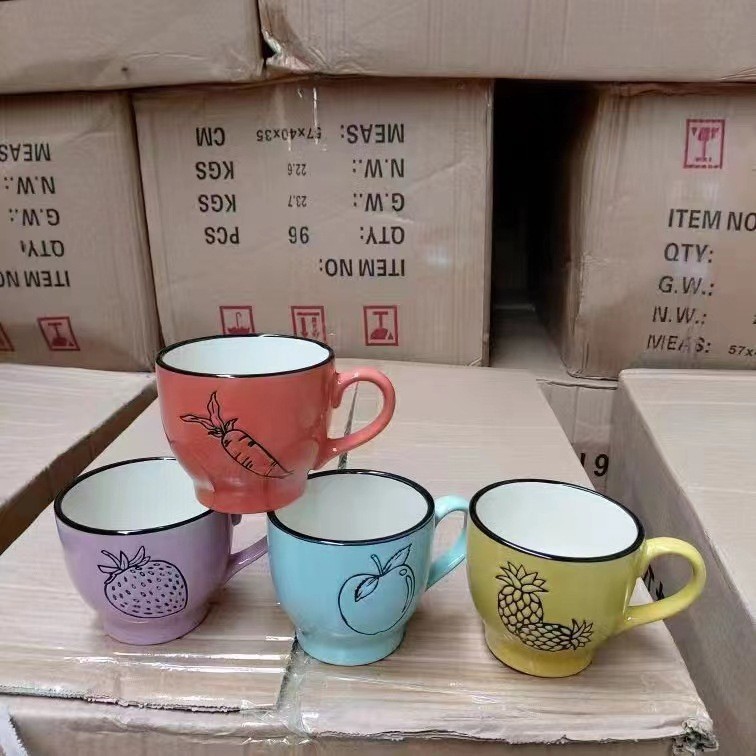 Tazas de cerámica tazas de agua de gran capacidad tazas de café de estilo cortés lindas tazas de leche tazas de pareja image 6