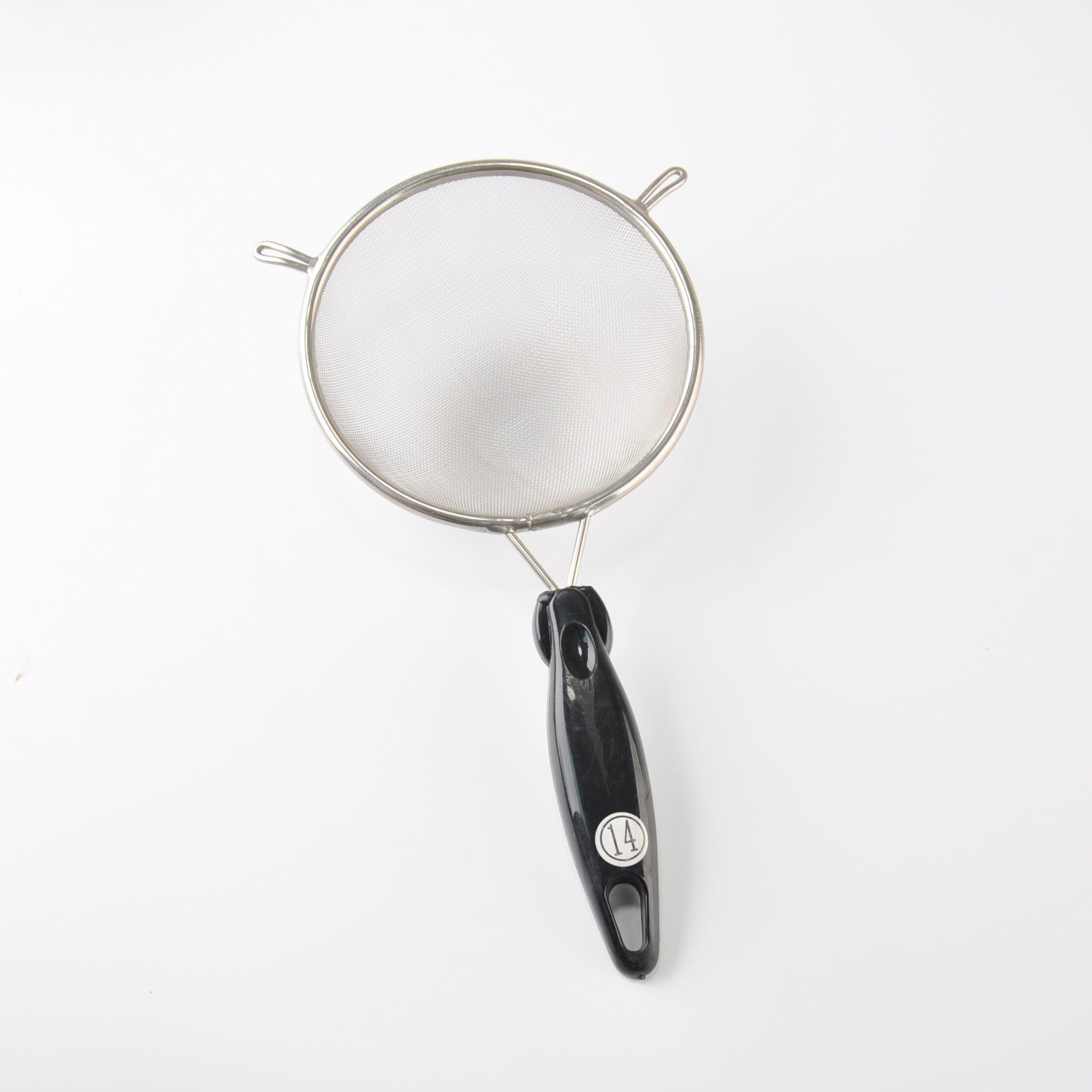 14 # 검은 색 플라스틱 핸들 나비 메쉬 누출