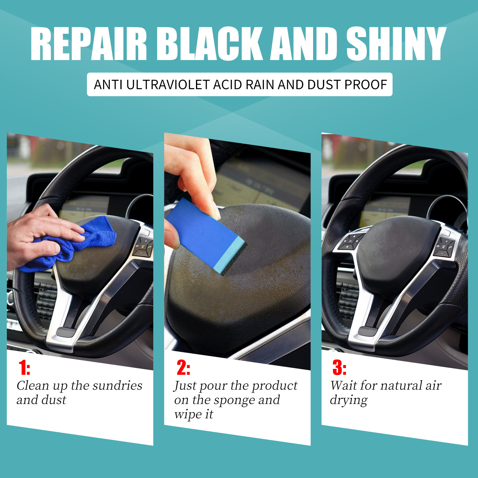 Ouhoe Car Plastic Renovator Care Cleaning Interior Dustproof Polishing Plastic Whitening Maintenance Dashboard