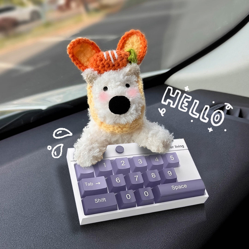 Tarjeta de estacionamiento temporal del automóvil lindo West Highland Puppy Keyboard Teléfono del automóvil Número de matrícula Decoración del automóvil Mover el automóvil