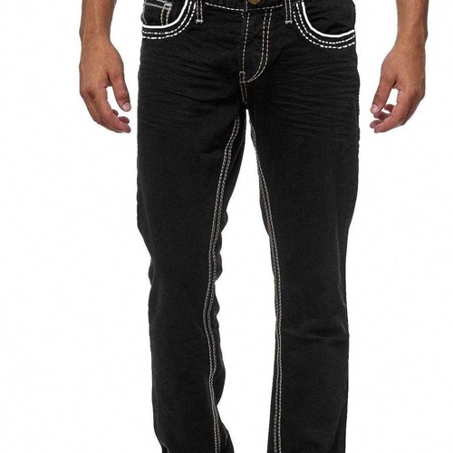 European and American High-Quality WISH Men's Tapered Double Stitch Jeans Amazon Classic Three-Color Jeans