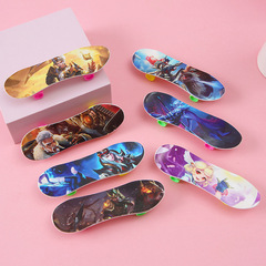 Cartoon Finger Skateboard Model Toy Creative Mini Desktop Small Gift Street Stall Supply Children's Prize Toy