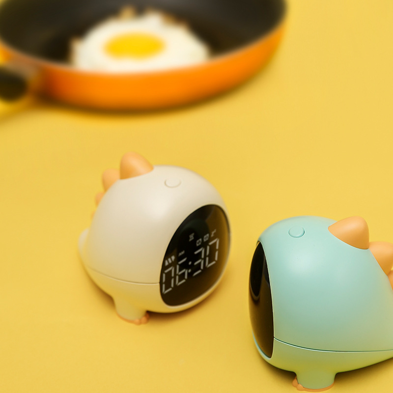 Dinosaur small alarm clock for students 2021 new wake-up artifact electronic clock children's special small program alarm clock