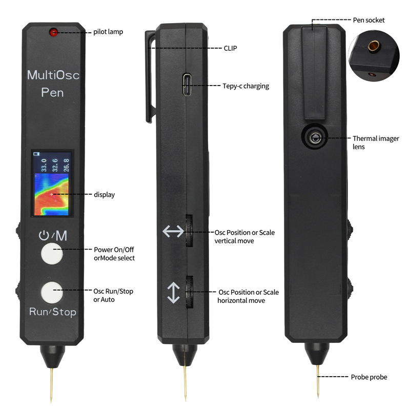 多功能示波笔 MuItiOsc Pen 二极管 电阻 热成像仪 电压 示波器