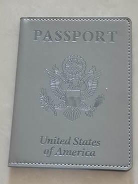 En stock envío gratuito cubierta de pasaporte americano multi-funcional bolsa de pasaporte cubierta de la Tarjeta de pasaporte caja de cuero de almacenamiento integrado pasaporte