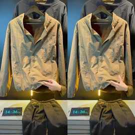 高品质秋冬新款款休闲夹克潮牌韩版宽松百搭外套时尚休闲男士