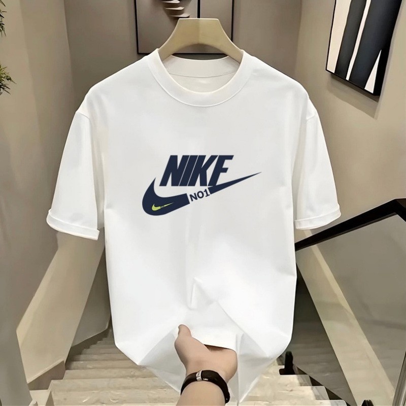 2025 新しい夏のメンズ半袖 Tシャツ純綿トレンディなブランド服メンズ半袖多用途ルーズ Tシャツトップ|undefined