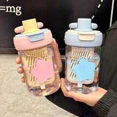 新型夏大容量ダブルドリンク女子高颜値カップ茶水分離カップ高温携帯ストローカップ