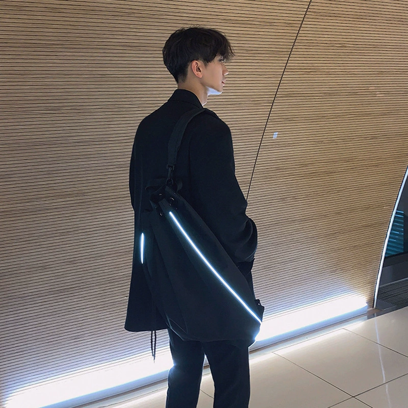 MYQ сумка через плечо в Корейском стиле Мужская модная брендовая сумка большой емкости Студенческая сумка через плечо в японском стиле Функциональная сумка-мессенджер