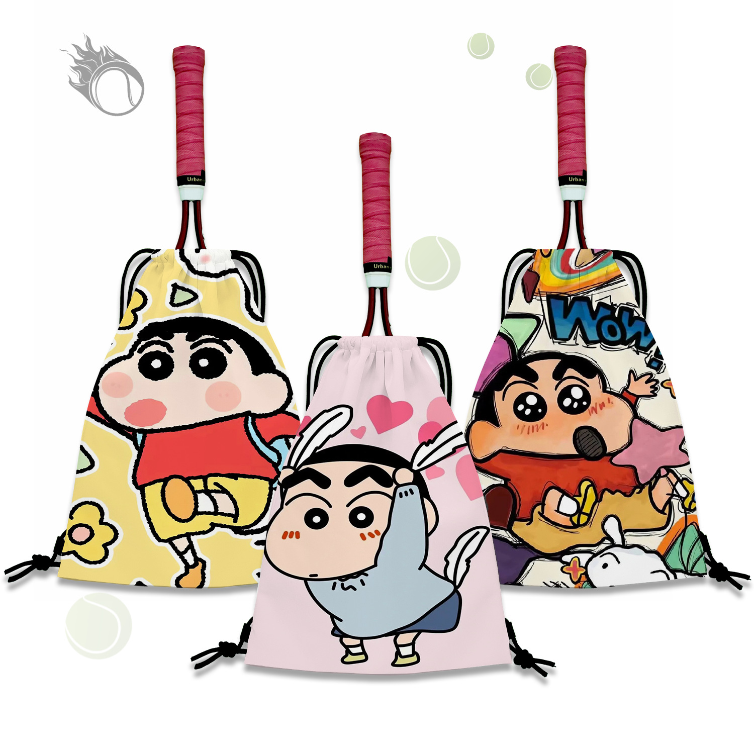 2026 New Cute Little Star Tennis Bag Backpack Portable Drawstring Tennis Racket Storage Bag Double Shoulder Tennis Bag