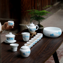 功夫茶具礼盒套装陶瓷茶具整套商务开业周年庆礼品印logo一件起订