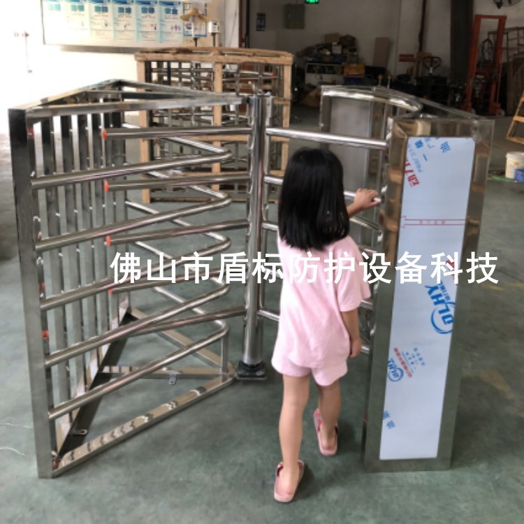 小区景区游乐场所单道闸机手动栅栏旋转闸医院高铁全高不锈钢转闸