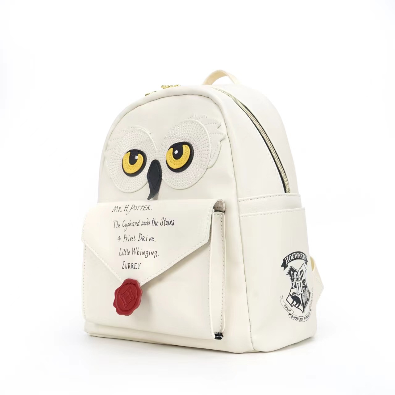 Película periférica búho mochila flor roja sobre pequeña mochila estudiante moda casual mochila