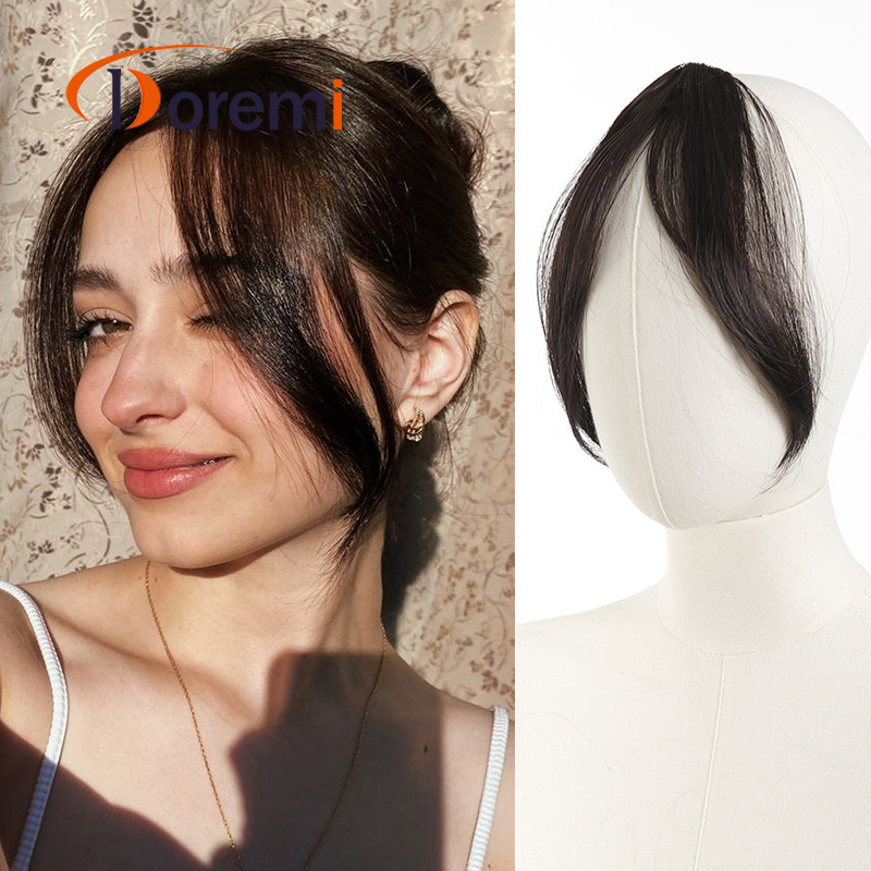French Bangs on Top of the Head, Replacement Wig Piece, Middle Parted Bangs, Atmospheric Bangs