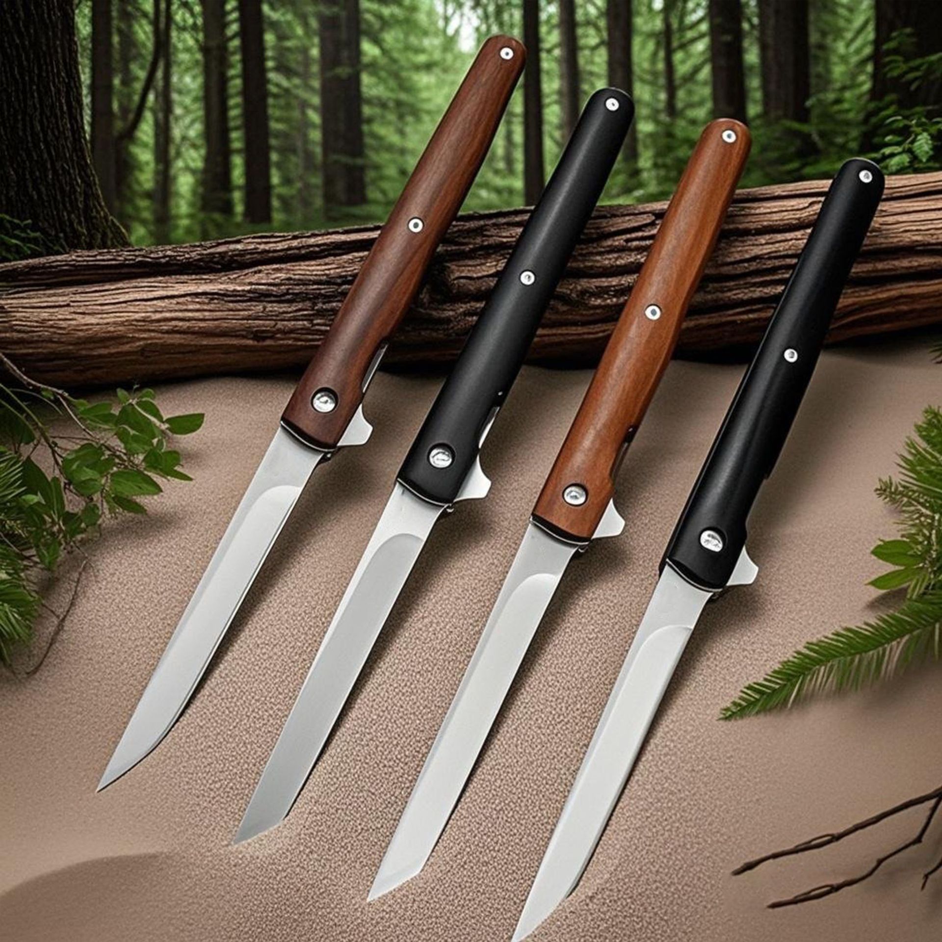 小神笔折叠刀带皮套高硬度折刀户外家用削皮切果便携刀具折叠式